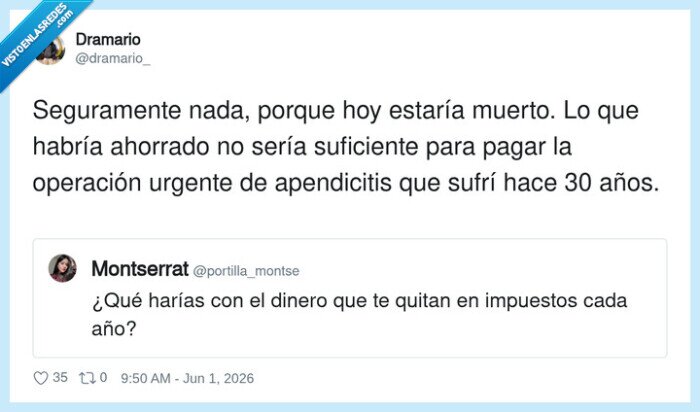 impuestos,sanidad,apendicitis,ahorros,funeral