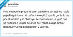 Enlace a Ah claro, porque la culpa es del papel higiénico, no de 40 años de desastre