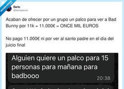 Enlace a 11k por ver a Bad Bunny, me largo del mundo, por @bertopeuve