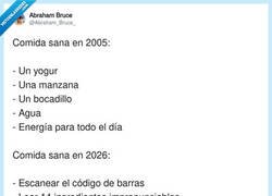 Enlace a Comida sana en 2005 y en 2026, por @Abraham_Bruce_