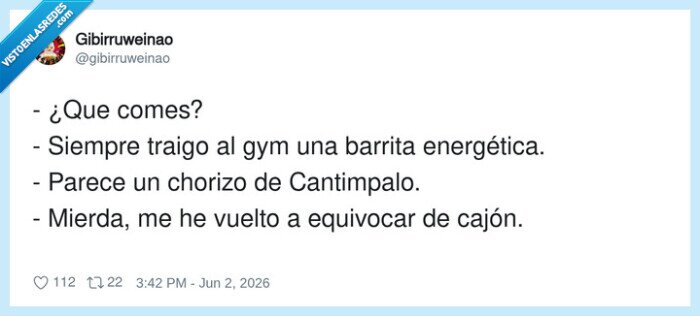 gym,barrita,chorizo,Cantimpalo,equivocar