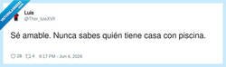 Enlace a Lo mismo ese cabrón tiene piscina y tú no, por @Thor_luisXVII