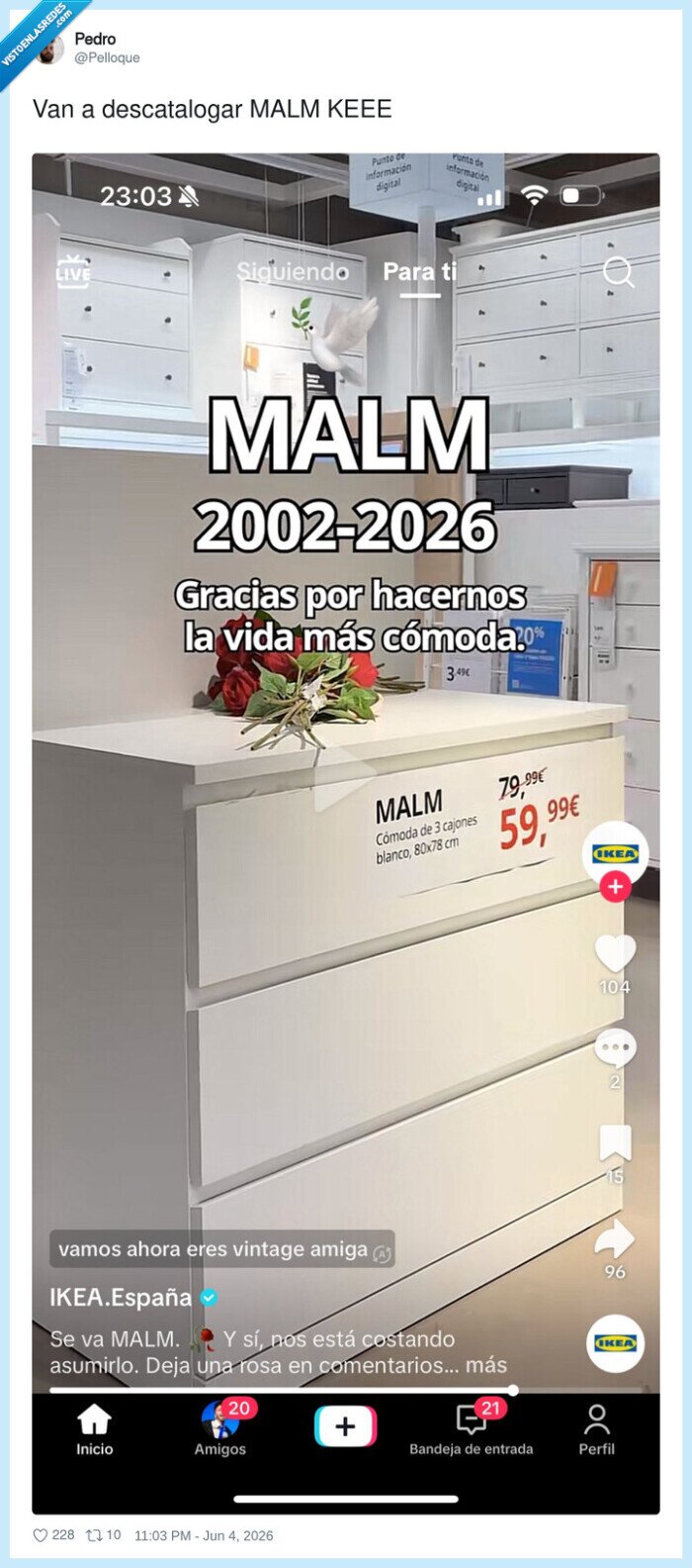 MALM,Ikea,despedida,vintage,mueble