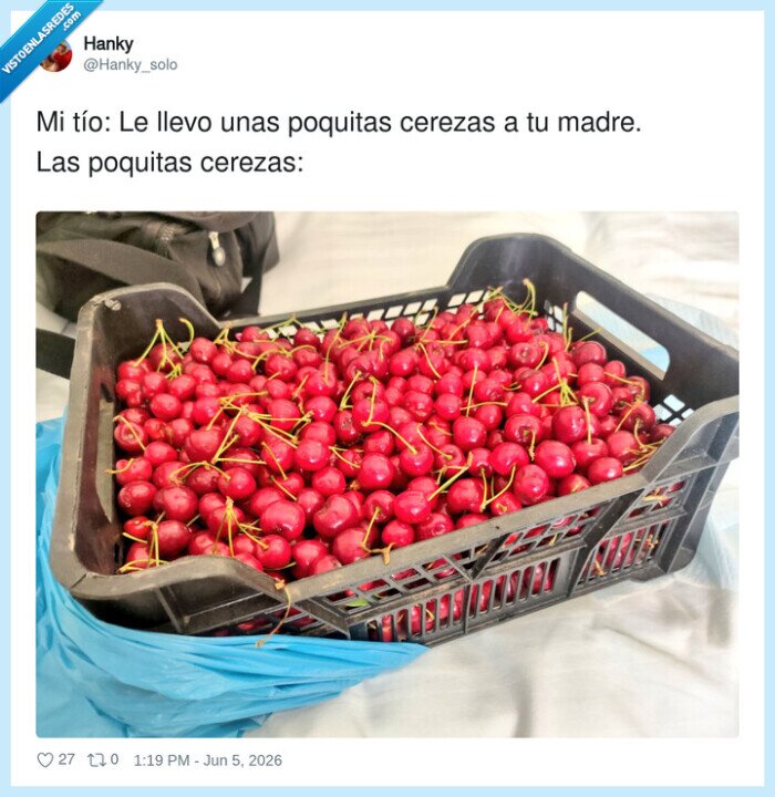 cerezas,abuela,sobrino,regalo,exceso