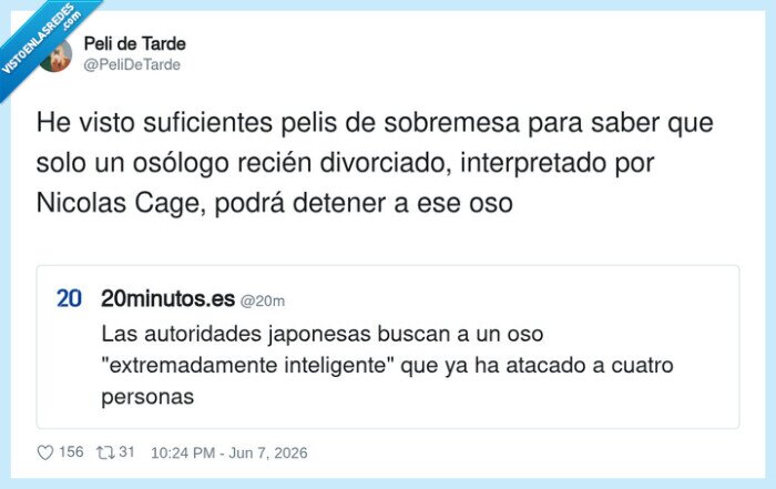 oso,japon,NicolasCage,divorcio,sobremesa