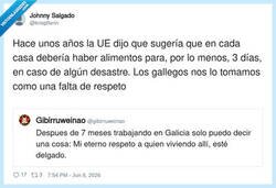 Enlace a La UE dijo “comida para 3 días” y Galicia respondió: “¿solo?”, por @knopflerin