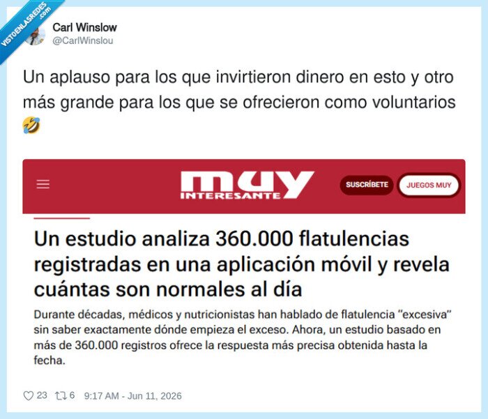 flatulencia,estudio,aplicacion,voluntarios,muyinteresante
