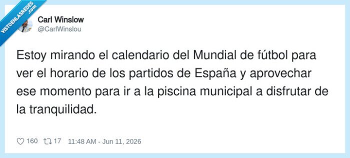 MundialF&uacute;tbol,Espa&ntilde;a,piscina,tranquilidad,horario