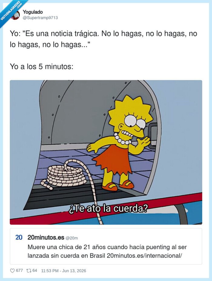 puenting,tragedia,sarcasmo,cuerda