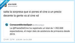 Enlace a Resulta que si no me cobras 12€ por palomitas, hasta me dejo ver por el cine, por @anxooduran