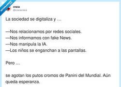 Enlace a Podemos tener todos los problemas del mundo, pero mientras haya álbum de Panini hay futuro, por @cracac