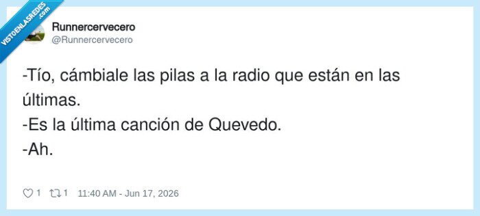 radio,pilas,Quevedo,canci&oacute;n,&uacute;ltima