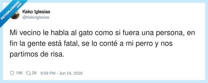 gato,perro,vecino,conversaci&oacute;n,risa