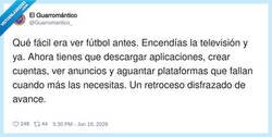 Enlace a El fútbol: antes era un juego, ahora es un máster en informática, por @Guarromantico_