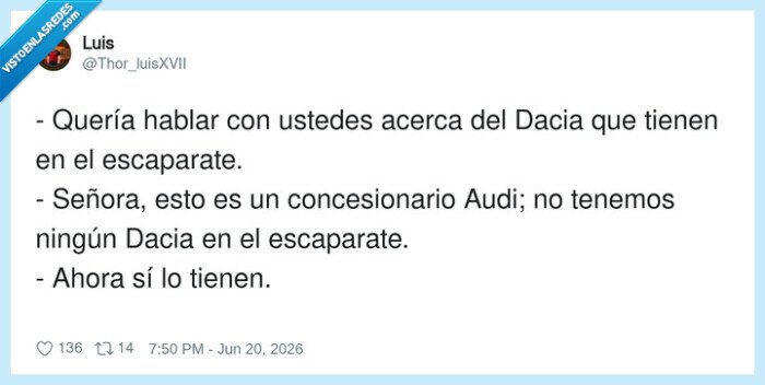 concesionario,Dacia,Audi,escaparate,comentario