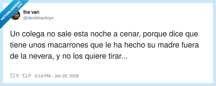 macarrones,madre,nevera,cena,colega
