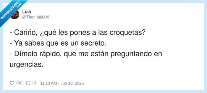 croquetas,secreto,urgencias,comida,conversacion