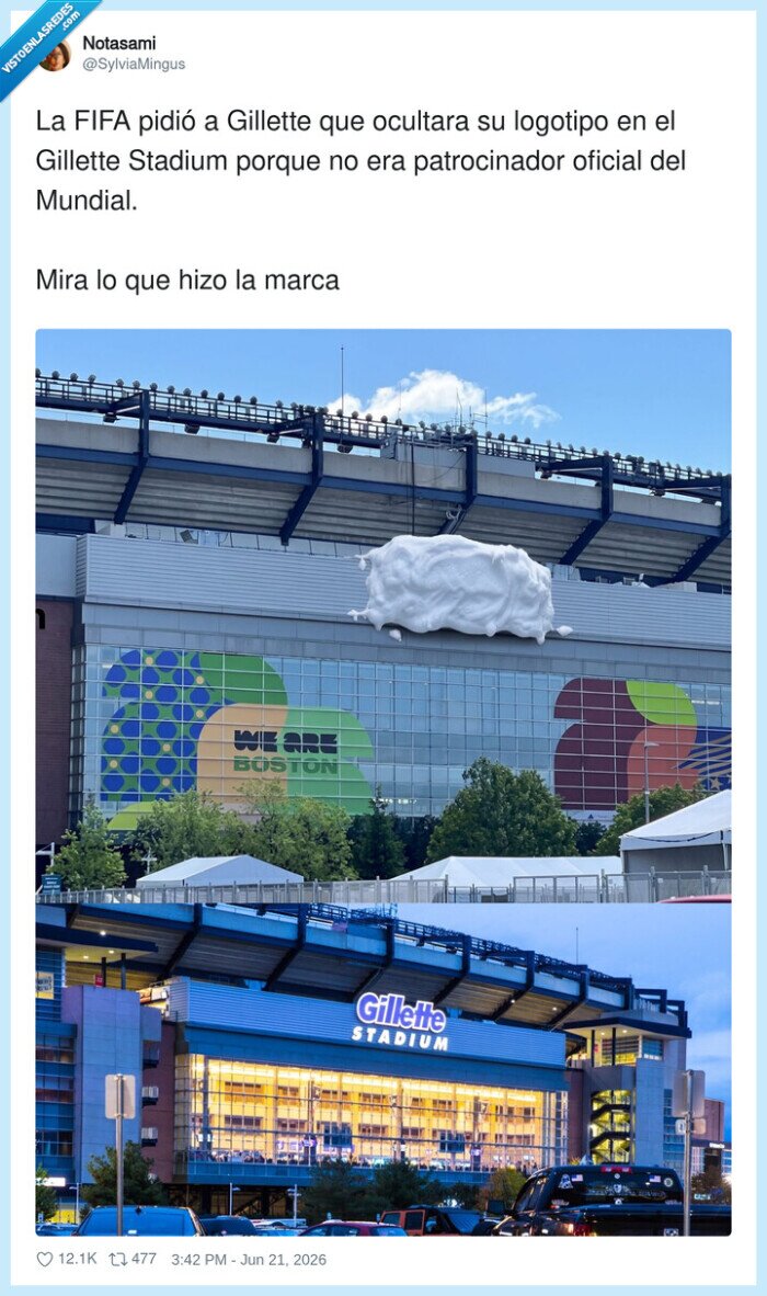 FIFA,GilletteStadium,logotipo,crema,esponja
