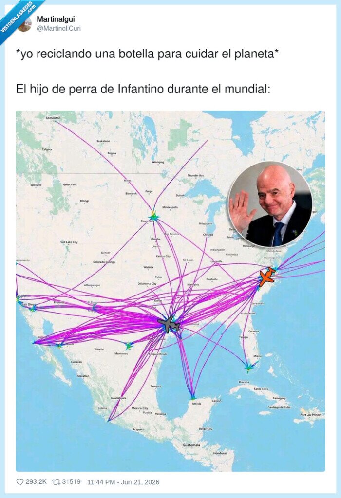 FIFA,Infantino,vuelos,reciclaje,mundo