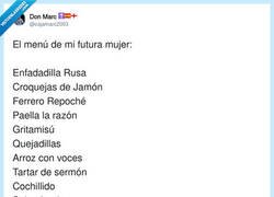 Enlace a El menú de mi futura mujer es básicamente hacer que me muera feliz pero reventado
