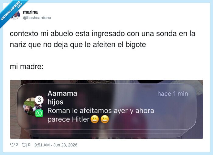 abuelo,sonda,bigote,Hitler,familia