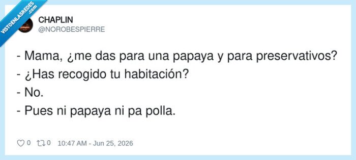 madre,habitacion,castigo,preservativos,papaya