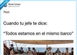 Enlace a Claro, todos en el mismo barco, pero algunos comen arriba y otros reman abajo, por @RincnCuriosoo