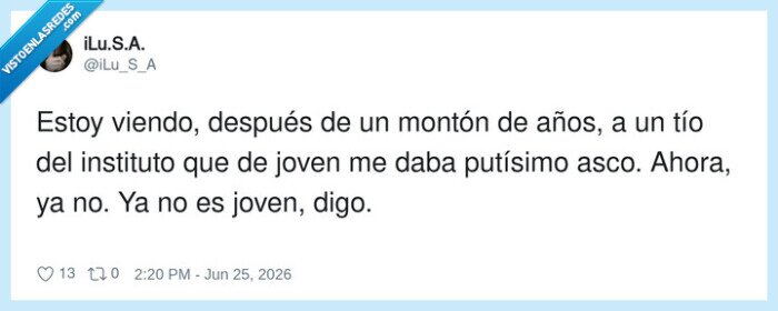 instituto,reencuentro,juventud,envejecer,asco