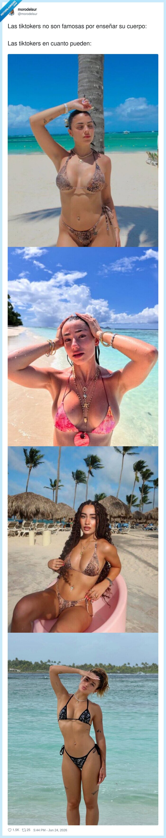 tiktokers,playa,bikini,famosos,cuerpo
