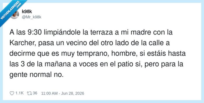 vecinos,limpieza,terrazas,Karcher,ma&ntilde;ana