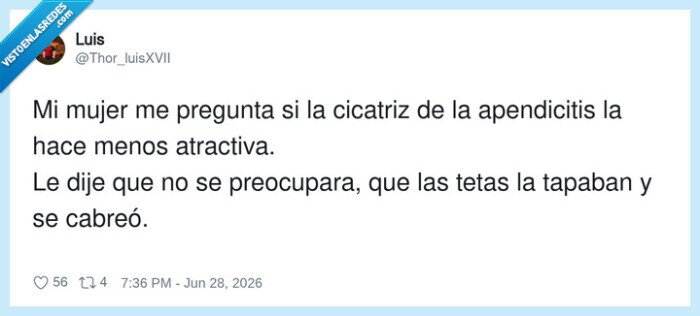pareja,sinceridad,cicatriz,apendicitis,pechos