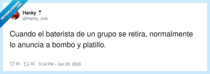 baterista,retiro,anuncio,bombo,platillo