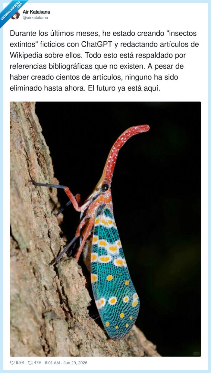 insectosficticios,chatgpt,wikipedia,art&iacute;culosfalsos,cienciaficci&oacute;n