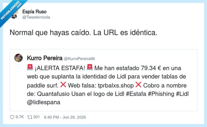 estafa,phishing,Lidl,URL,seguridad