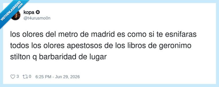 metro,Madrid,olores,GeronimoStilton,barbaridad