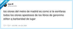 Enlace a Madrid metro: donde van a morir tus pulmones y tu sentido del olfato juntos, por @t4urusmo0n