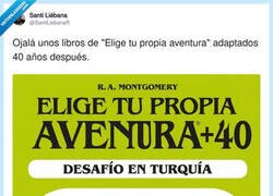 Enlace a Elige tu propia aventura: o vuelves con pelo o vuelves con trauma, por @SantiLiebanaR