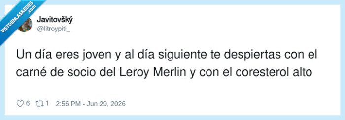 joven,LeroyMerlin,socio,colesterol,envejecimiento