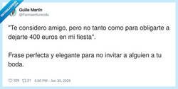 Enlace a La forma más española de decirle a alguien que no va a tu boda, por @Farmaenfurecida