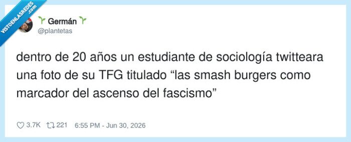 sociolog&iacute;a,TFG,smashburgers,fascismo,tendencias