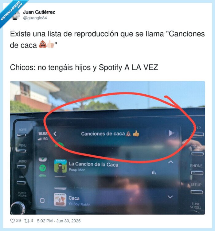 caca,Spotify,lista,reproduccion,hijos