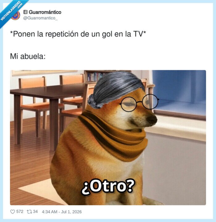 abuela,futbol,repetici&oacute;n,gol,perro