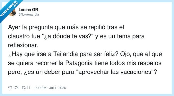 vacaciones,Tailandia,Patagonia,reflexionar,felicidad