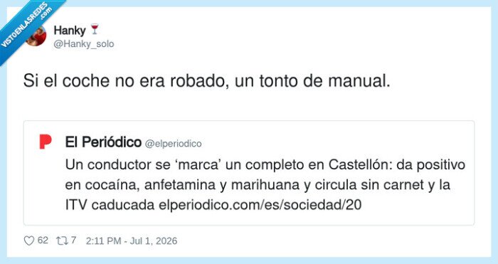conductor,drogas,carnet,ITV,Castell&oacute;n