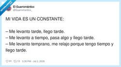 Enlace a La puntualidad es un mito que me inventé para dormir tranquilo, por @Guarromantico_