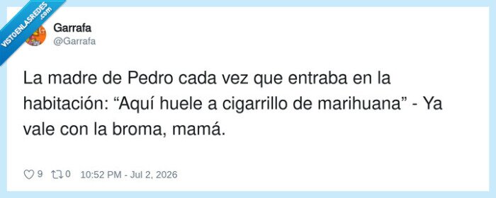 marihuana,hijo,madre,broma,habitacion