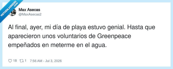 playa,Greenpeace,voluntarios,agua,s&aacute;tira