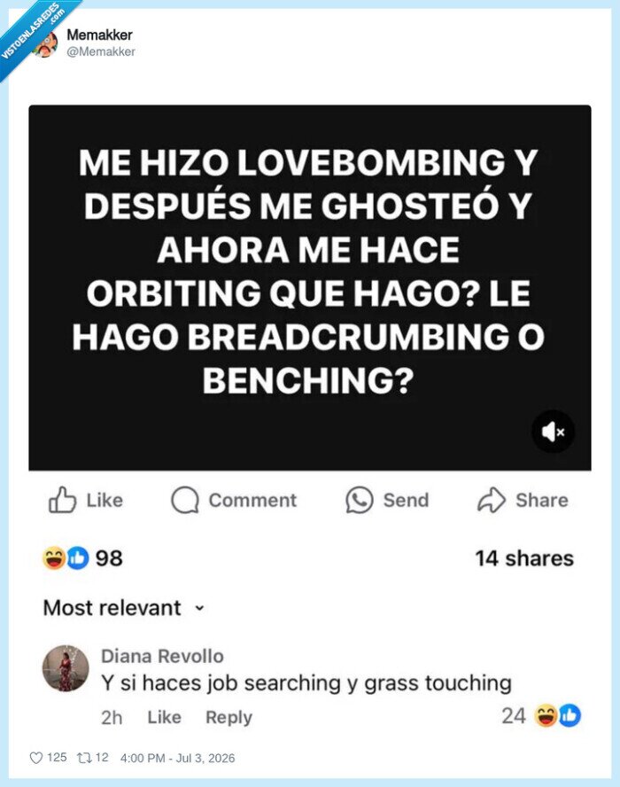 lovebombing,ghosting,orbiting,breadcrumbing,benching