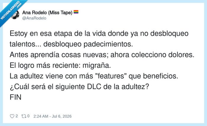 adultez,dolor,migra&ntilde;a,features,DLC