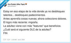 Enlace a La adultez es como un videojuego donde los desarrolladores se olvidaron de parchear los bugs y decidieron cobrar por DLC de ibuprofeno